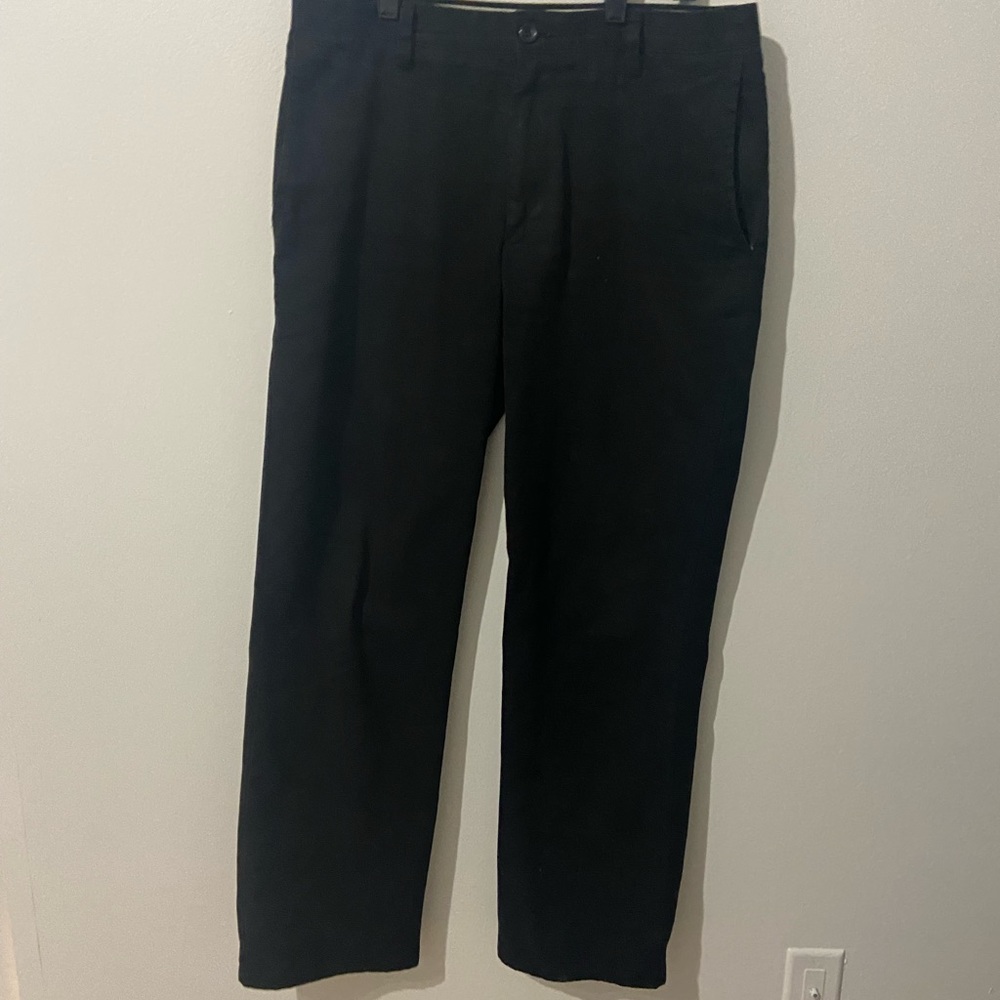 Dockers Straight Fit Signature Khaki Lux Cotton Stretch Black Pants D2-32/32